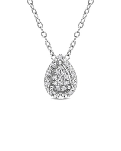 Rina Limor Silver 0.10 Ct. Tw. Diamond Pendant In Metallic