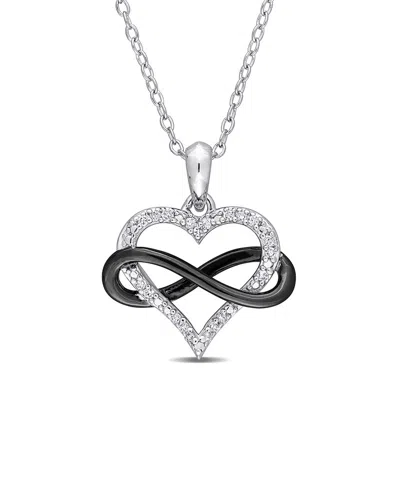 Rina Limor Silver 0.10 Ct. Tw. Diamond Pendant In Metallic
