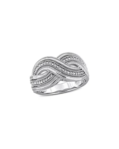 Rina Limor Silver 0.10 Ct. Tw. Diamond Ring In Metallic