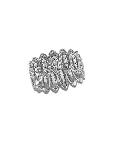 Rina Limor Silver 0.10 Ct. Tw. Diamond Ring In Metallic