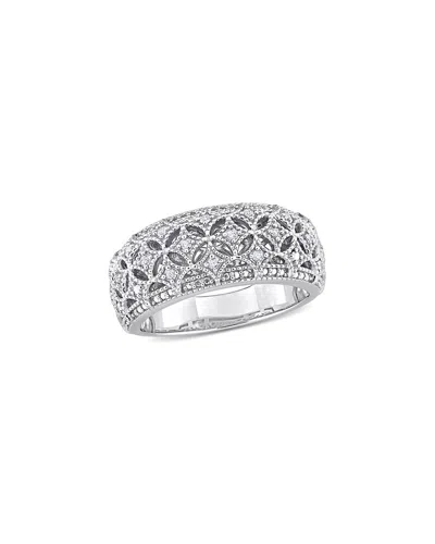 Rina Limor Silver 0.10 Ct. Tw. Diamond Ring In Metallic