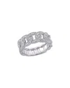 Rina Limor Silver 0.11 Ct. Tw. Diamond Link Ring