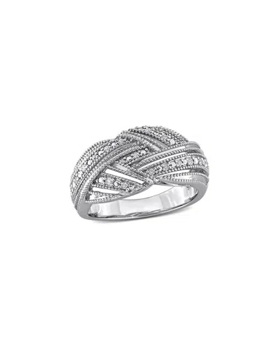 Rina Limor Silver 0.13 Ct. Tw. Diamond Ring In Metallic