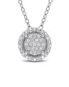 Rina Limor Silver 0.15 Ct. Tw. Cluster Necklace