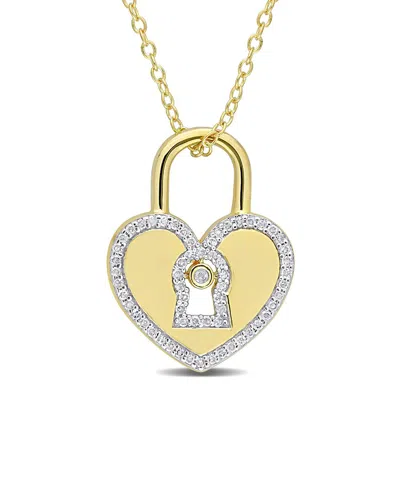 Rina Limor Silver 0.19 Ct. Tw. Diamond Necklace In Gold
