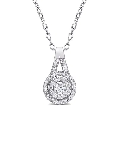 Rina Limor Silver 0.20 Ct. Tw. Diamond Pendant In Metallic