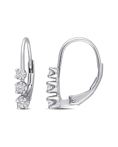 Rina Limor Silver 0.24 Ct. Tw. Diamond Earrings In Metallic
