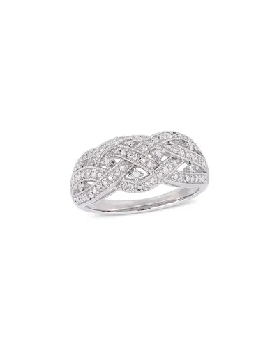 Rina Limor Silver 0.24 Ct. Tw. Diamond Ring In Metallic