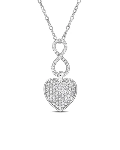 Rina Limor Silver 0.25 Ct. Tw. Diamond Pendant In Metallic