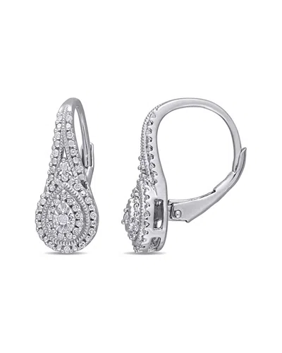 Rina Limor Silver 0.26 Ct. Tw. Diamond Earrings In Metallic