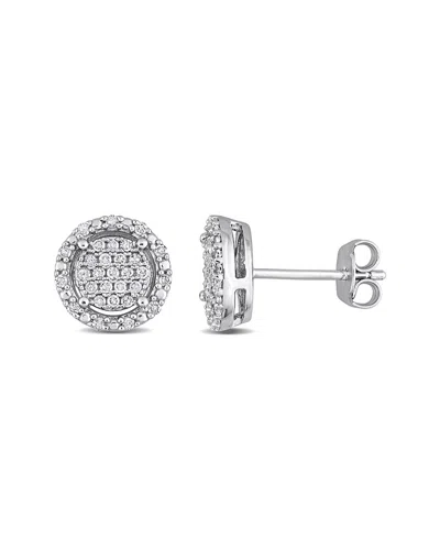 Rina Limor Silver 0.30 Ct. Tw. Diamond Earrings In Metallic