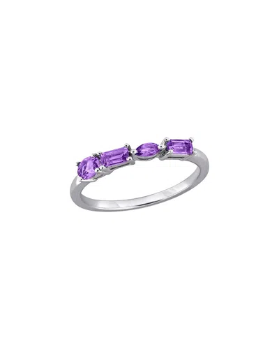 Rina Limor Silver 0.38 Ct. Tw. Amethyst Anniversary Band Ring In Metallic