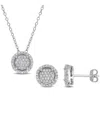 Rina Limor Silver 0.45 Ct. Tw. Diamond Earrings & Necklace Set In Metallic