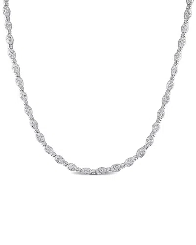 Rina Limor Silver 0.50 Ct. Tw. Diamond Necklace In Metallic
