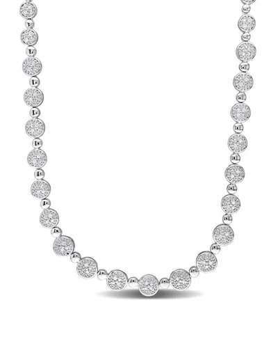 Rina Limor Silver 0.50 Ct. Tw. Diamond Necklace In Metallic