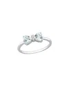 Rina Limor 10k 0.71 Ct. Tw. Diamond & Aquamarine Bow Ring