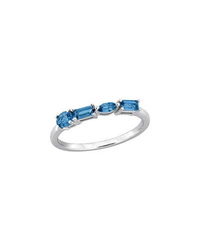 Rina Limor Silver 0.73 Ct. Tw. Blue Topaz Anniversary Band Ring In Metallic