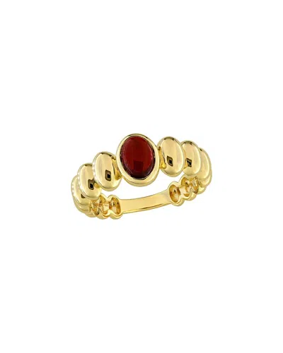 Rina Limor Silver 0.75 Ct. Tw. Garnet Puffy Band Ring In Gold
