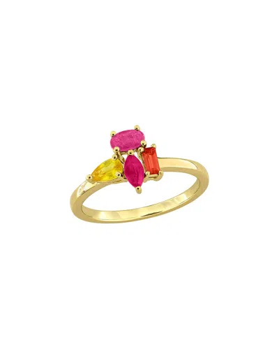 Rina Limor Silver 0.91 Ct. Tw. Yellow Sapphire In Gold