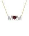 Rina Limor Silver 0.95 Ct. Tw. Diamond & Garnet Necklace