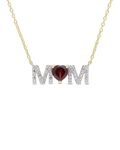 Rina Limor Silver 0.95 Ct. Tw. Diamond & Garnet Necklace
