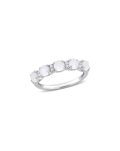 Rina Limor Silver 0.99 Ct. Tw. Gemstone Half-eternity Ring
