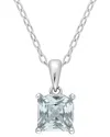 Rina Limor Silver 1.00 Ct. Tw. Aquamarine Solitaire Heart Pendant Necklace