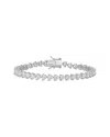 Rina Limor Silver 10.00 Ct. Tw. Sapphire Tennis Bracelet