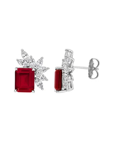 Rina Limor Silver 10.40 Ct. Tw. Lab-grown Created Ruby In Red