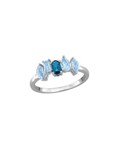 Rina Limor Silver 1.05 Ct. Tw. Citrine Five-stone Ring In Metallic