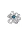Rina Limor Silver 1.06 Ct. Tw. Gemstone Flower Cocktail Ring
