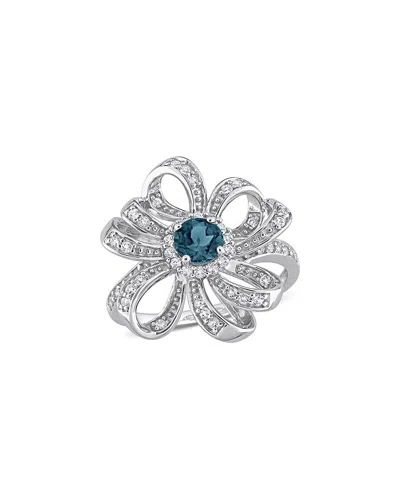 Rina Limor Silver 1.06 Ct. Tw. Gemstone Flower Cocktail Ring