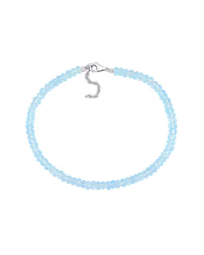 Rina Limor Silver 11.01 Ct. Tw. Sky Blue Topaz Beaded Bracelet