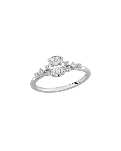 Rina Limor Silver 1.13 Ct. Tw. Created White Moissanite Classic Ring In Metallic