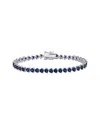 Rina Limor Silver 11.40 Ct. Tw. Lab-grown Sapphire Bracelet