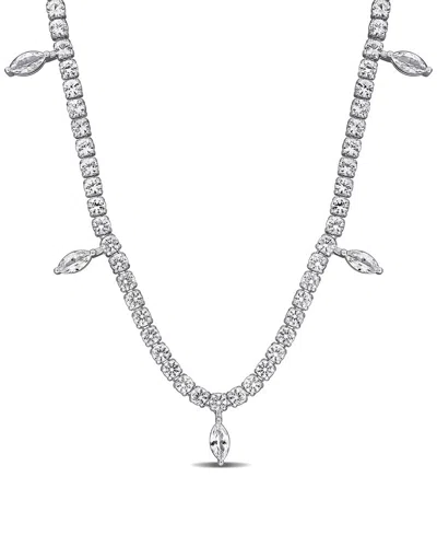 Rina Limor Silver 11.49 Ct. Tw. Lab-grown Sapphire Necklace
