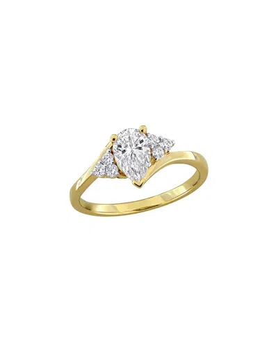 Rina Limor Silver 1.15 Ct. Tw. Created White Moissanite Engagement Ring In Gold