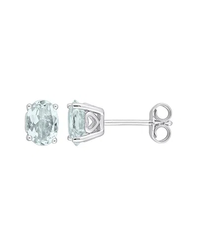 Rina Limor Silver 1.20 Ct. Tw. Aquamarine Studs
