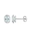 Rina Limor Silver 1.20 Ct. Tw. Aquamarine Studs