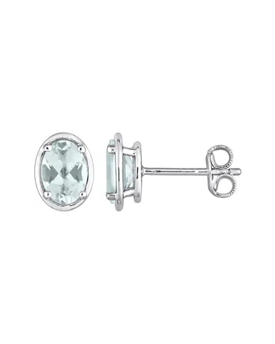 Rina Limor Silver 1.20 Ct. Tw. Aquamarine Studs