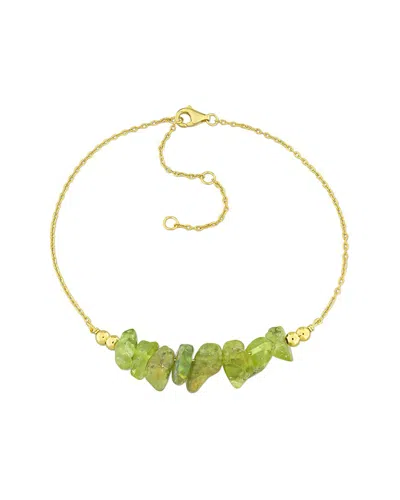 Rina Limor Silver 1.20 Ct. Tw. Peridot Bead Bracelet In Multi