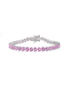 Rina Limor Silver 12.30 Ct. Tw. Lab-grown Sapphire Bracelet