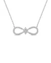 Rina Limor Silver 1.26 Ct. Tw. White Sapphire Infinity Floral Necklace