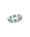 Rina Limor Silver 1.30 Ct. Tw. Lab-grown Emerald Ring