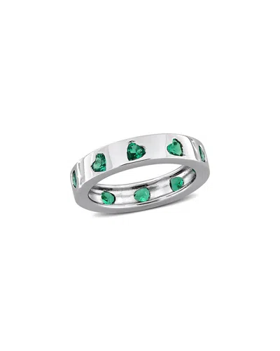 Rina Limor Silver 1.30 Ct. Tw. Lab-grown Emerald Ring