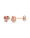 Rina Limor Silver 1.32 Ct. Tw. Diamond & Morganite Earrings