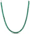 Rina Limor Silver 13.36 Ct. Tw. Lab-grown Emerald Necklace In Gold