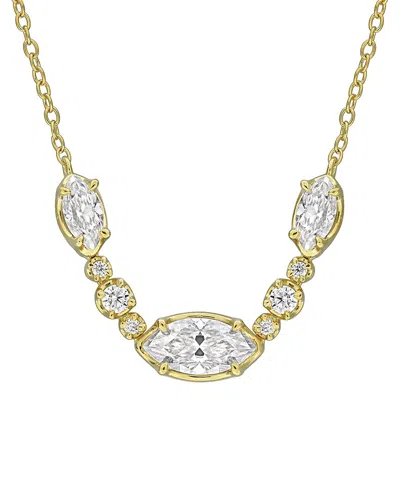 Rina Limor Silver 1.37 Ct. Tw. Created White Moissanite Necklace In Transparent