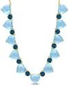 Rina Limor Silver 139.55 Ct. Tw. Gemstone Heart Necklace