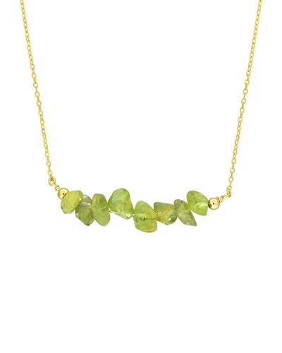Rina Limor Silver 1.41 Ct. Tw. Peridot Bead Necklace In Multi
